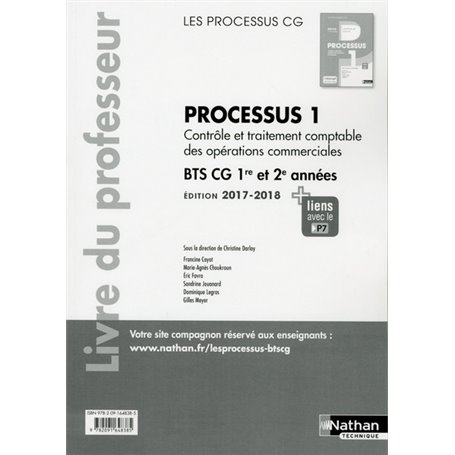 Processus 1 BTS CG 1ère et 2ème années (Les Processus CG) Professeur - 2017