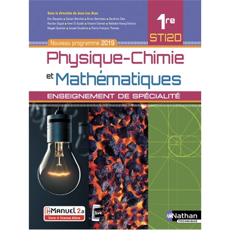 Physique-chimie et Mathématiques 1re STI2D - Enseignement de spécialité - Livre + licence élève 2019