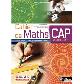 Cahier de Maths CAP Groupement 1 (Spirales) livre + licence élève 2019