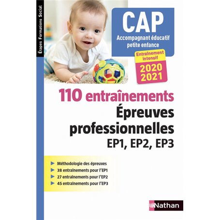 110 entraînements - Epreuves prof. EP1 EP2 EP3 - CAP accompagnant éducatif petite enfance (EFS)