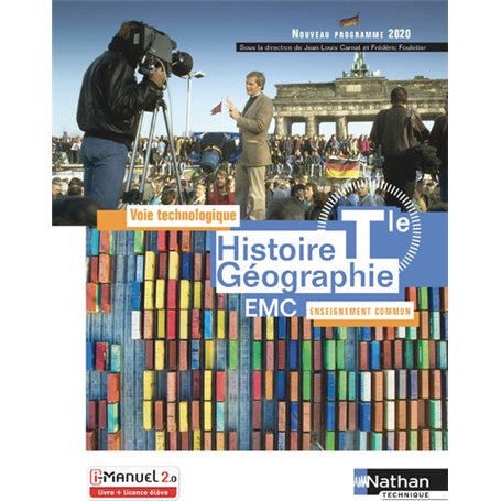 Histoire-Géographie EMC Term - Voie technologique - Enseignement commun - Livre + licence élève