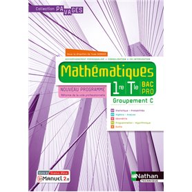Mathématiques 1re/Term Bac Pro - Groupement C (Manuel) - (Pavages) Livre + licence élève 2020
