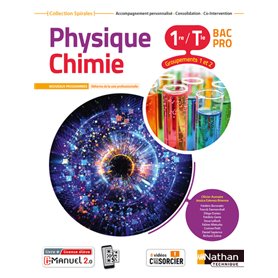 Physique-chimie 1re/Term Bac Pro - Groupements 1/2 (Manuel) - (Spirales) Livre + licence élève