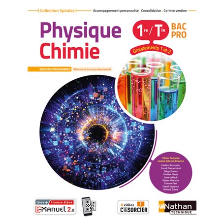 Physique-chimie 1re/Term Bac Pro - Groupements 1/2 (Manuel) - (Spirales) Livre + licence élève