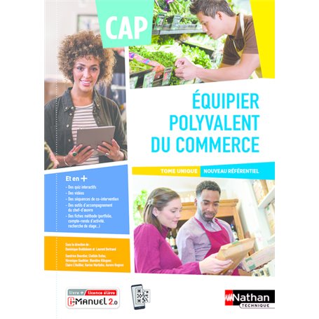 Equipier polyvalent du commerce CAP 1ère et 2ème années - Livre + licence élève 2020