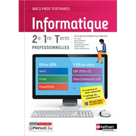 Informatique 2e/1re/TERM Bac pro - Livre + licence élève 2021