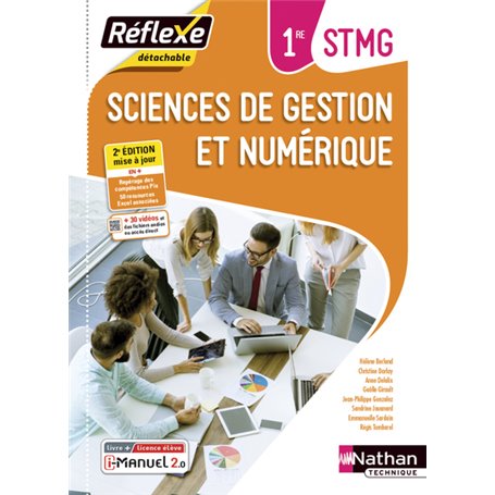 Sciences de gestion et numérique 1ère STMG (Pochette Réflexe) Livre + licence élève - 2021