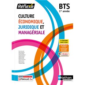Culture économique juridique et managériale BTS 1 (Pochette Réflexe) Livre + licence élève 2021