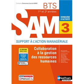 Collaboration à la gestion des RH - BTS SAM 1e/2e années (DOM ACT SAM) Livre + licence élève 2021