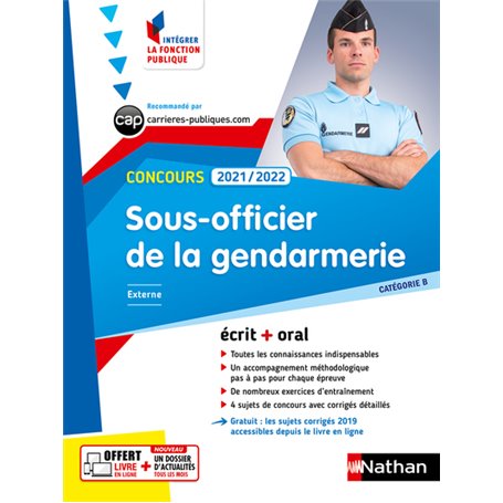 Concours Sous-officier de la gendarmerie 2021/2022- Cat B N°23 (Intégrer fonction publique) 2020
