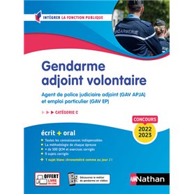 Gendarme adjoint volontaire - Tout en un - Intégrer la fonction publique - 2022/2023