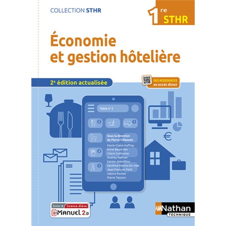 Economie et Gestion Hôtelière - 1ère (STHR) Livre + licence élève - 2022