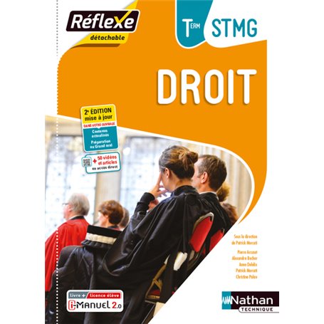 Droit - Term STMG (Pochette Réflexe) Livre + Licence élève - 2022