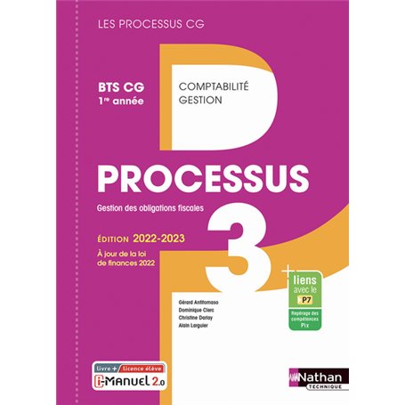 Processus 3 - BTS CG 1ère année (Les processus CG) Livre + licence élève - 2022