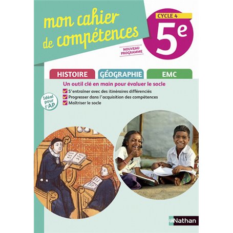 Histoire Géo EMC 5ème - Cahier d'Activités 2017