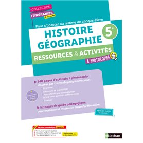 Histoire Géo 5e-Itinéraire-Fichier à photocopier -2022