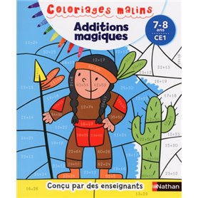 Additions magiques CE1 7/8 ans - Coloriages malins