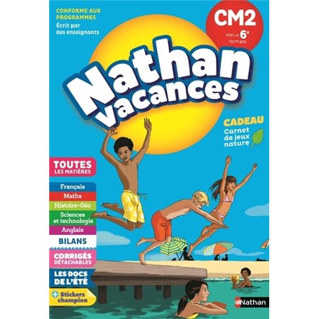 Cahier de Vacances Primaire CM2 vers 6ème 10/11 ans