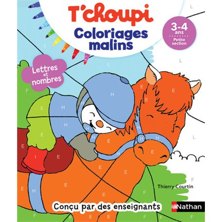 T'choupi Lettres et nombres 3-4ans petite section - Coloriages malins