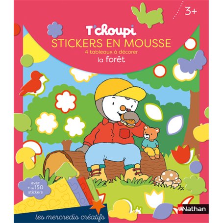 T'choupi stickers en mousse la forêt