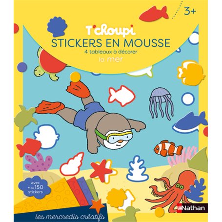 T'choupi stickers en mousse la mer