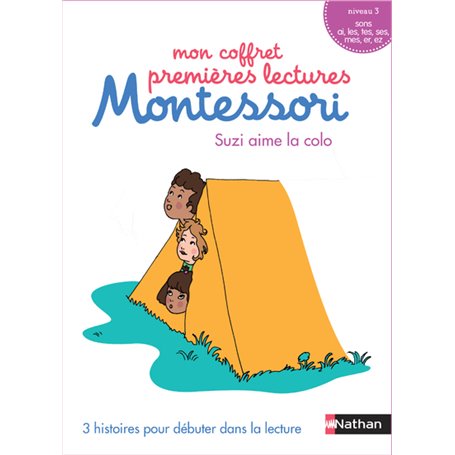 Etui Mon coffret premières lectures Montessori N9 - Suzi aime la colo (niveau 3)