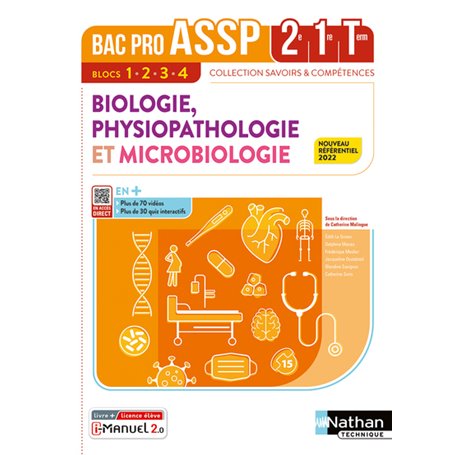 Biologie, Physiopathologie et Microbiologie - 2e-1re-Term - Livre + Licence élève 2022