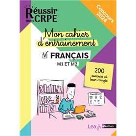 Mon cahier d'entrainement Français - M1 M2 - Concours 2023 et 2024