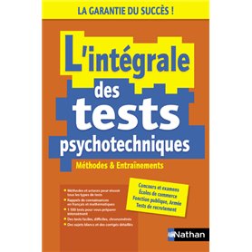 L intégrale des tests psychotechniques - Méthodes et entrainements - 2023