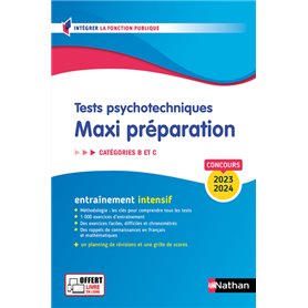 Tests psychotechniques - Maxi préparation. Catégories B et C - 2023-2024 - N° 55