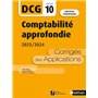 Comptabilité approfondie 2023/2024 - DCG - Epreuve 10 - Corrigés des applications