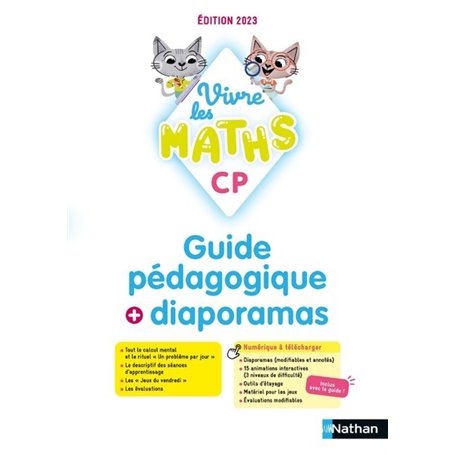 Vivre les maths - CP - Guide pédagogique + Diaporamas - Edition 2023