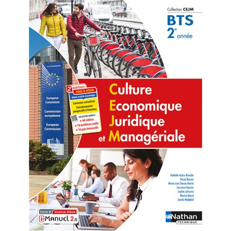 Culture économique juridique et managériale -BTS 2ème année (Manuel CEJM) Livre + licence élève - 2