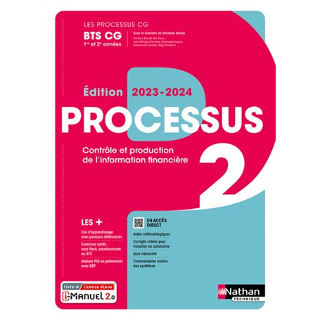 Processus 2 BTS CG 1ère et 2ème années (Les Processus CG) Livre + licence élève 2023