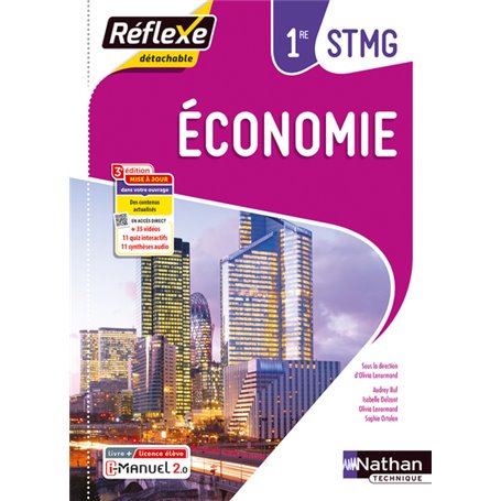 Economie 1ère STMG (Pochette Réflexe) Livre + licence élève - 2023