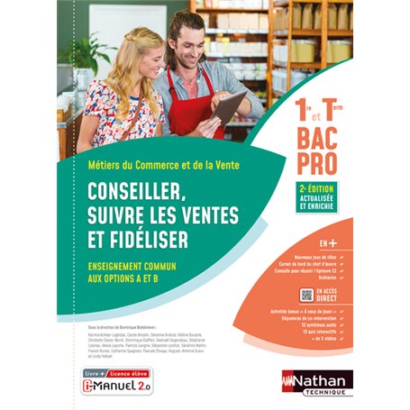 Conseiller, suivre les ventes et fidéliser - Options A/B - 1ère/Term Bac pro - Livre + licence élève