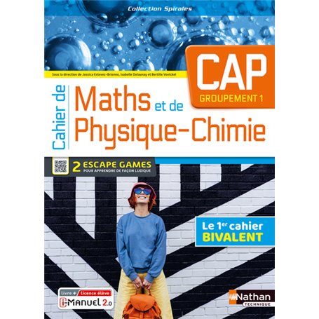 Cahier de Maths CAP Groupement 1 (Spirales) livre + licence élève 2023