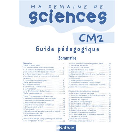 Ma semaine de sciences CM2 Livre du maître