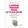 L'Amour humain dans le plan divin