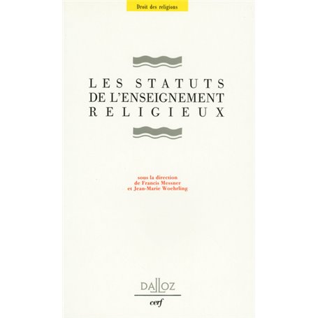 Les Statuts de l'enseignement religieux