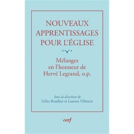 Nouveaux apprentissages pour l'Eglise