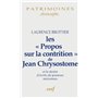 Les propos sur la contrition de Jean Chrysostome