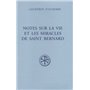 SC 548 Notes sur la vie et les miracles de saint Bernard