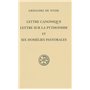 Lettre canonique, lettre sur la pythonisse et six Homélies pastorales