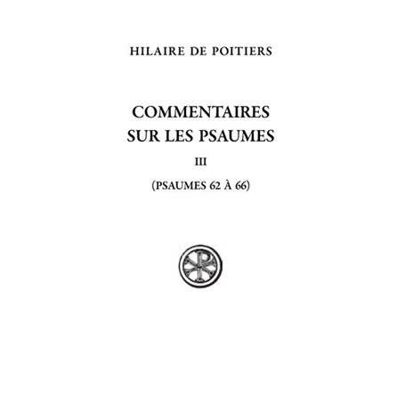 Commentaire sur les Psaumes III