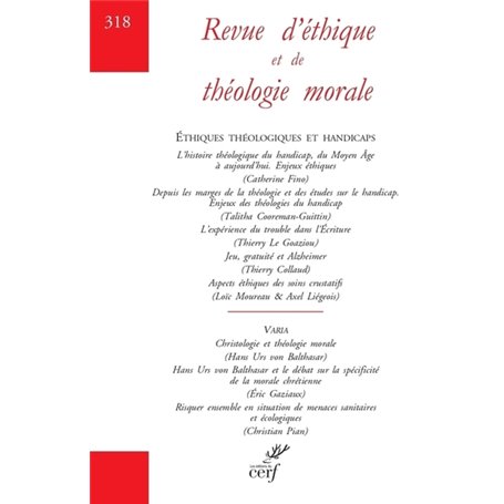 Revue d'éthique et de théologie morale