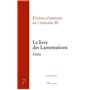 Le Livre des Lamentations - Ekha - Etudes d'histoire de l'exégèse 20