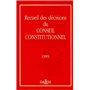 Recueil des décisions du Conseil constitutionnel 1995