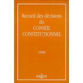 Recueil des décisions du Conseil Constitutionnel - 1998