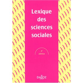 Lexique des sciences sociales. 8e éd.